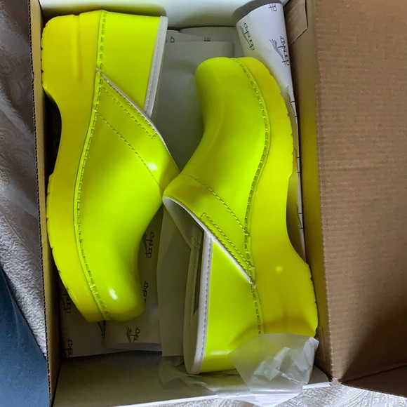 dansko neon yellow